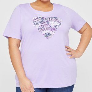 Catherines. Full Heart Tee. Short Sleeve. Glitter.